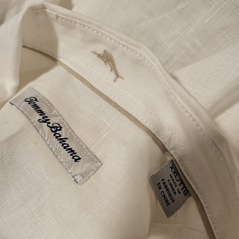 Down the Isle Long-Sleeve Linen Shirt XXL Tommy Bahama